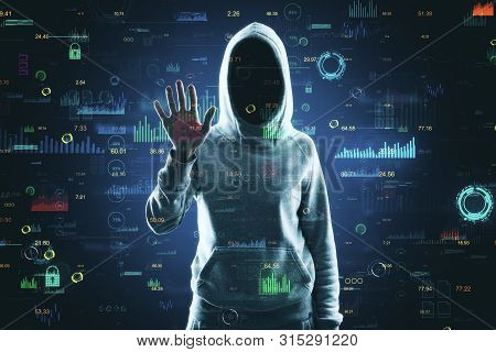 Hacker Using Creative Big Data Interface