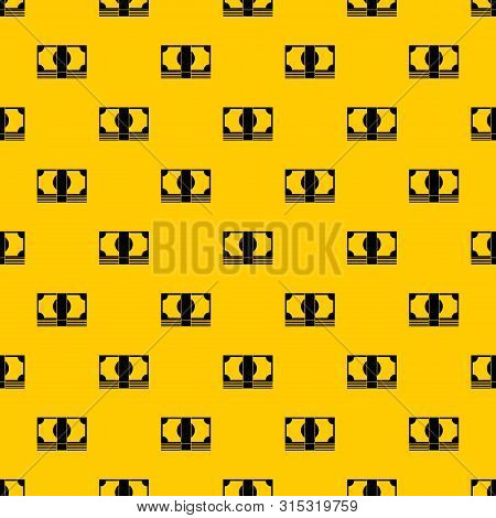 Swiss Franc Banknote Pattern Seamless Repeat Geometric Yellow For Any Design