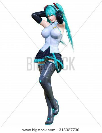 3D Comics Cosplay Anime Girl.