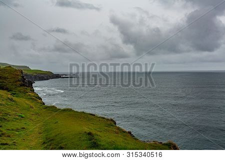 Beautiful Landscape Of The Sea In The Irish Countryside Along The Coastal Walk Route From Doolin To 
