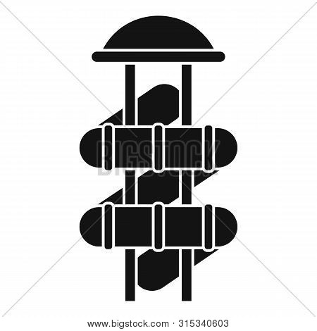 Waterpark Pipe Icon. Simple Illustration Of Waterpark Pipe Vector Icon For Web Design Isolated On Wh