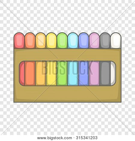 Colored Pastel Crayon Set Icon. Cartoon Illustration Of Crayon Set Icon For Web Design