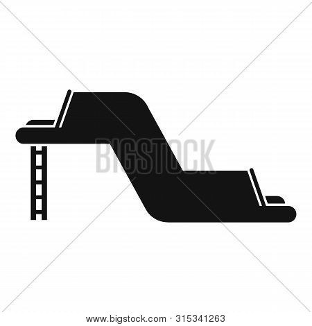 Rubber Waterpark Slide Icon. Simple Illustration Of Rubber Waterpark Slide Vector Icon For Web Desig