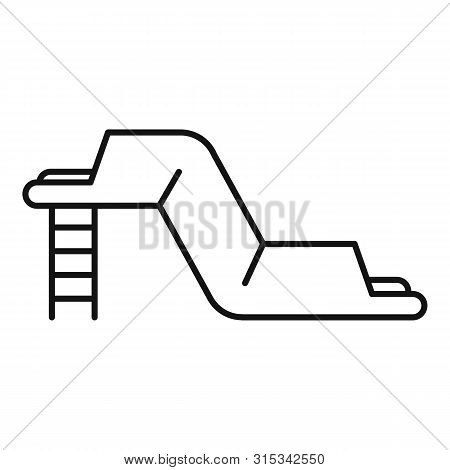 Rubber Waterpark Slide Icon. Outline Rubber Waterpark Slide Vector Icon For Web Design Isolated On W