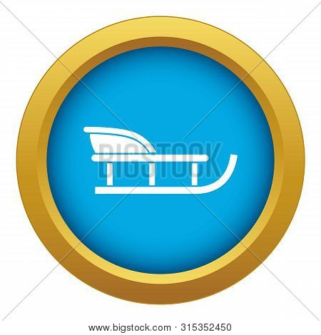 Sled Icon Blue Isolated On White Background For Any Design