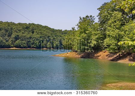 Khanbulan Reservoir Near The City Of Lankaran In Southern Azerbaijan In Summer