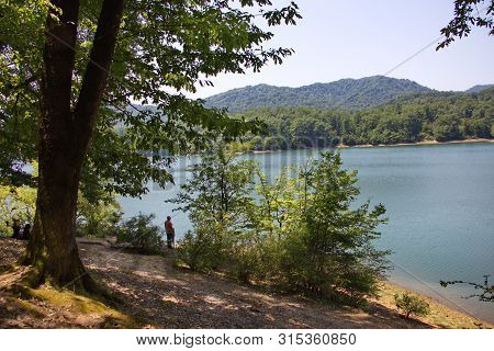 Khanbulan Reservoir Near The City Of Lankaran In Southern Azerbaijan In Summer