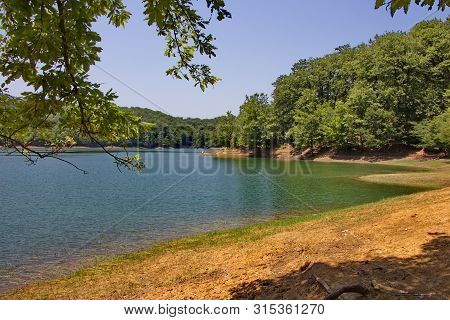 Khanbulan Reservoir Near The City Of Lankaran In Southern Azerbaijan In Summer