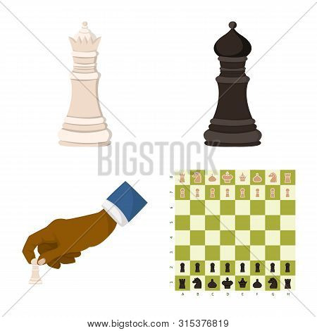 Vector Illustration Of Chess And Game Sign. Set Of Chess And Strategy Stock Vector Illustration.
