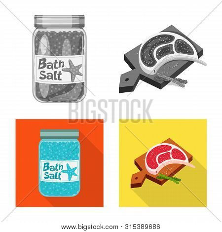 Vector Design Of Cooking And Sea Icon. Set Of Cooking And Baking Vector Icon For Stock.