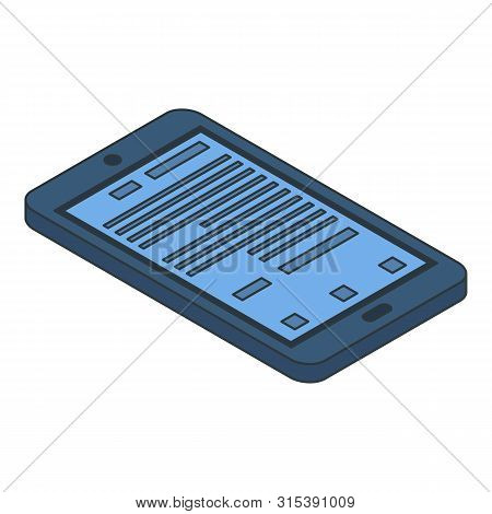 Tft Smartphone Icon. Isometric Of Tft Smartphone Vector Icon For Web Design Isolated On White Backgr