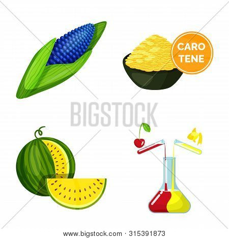 Vector Illustration Of Modified And Genetically Logo. Set Of Modified And Science Stock Vector Illus