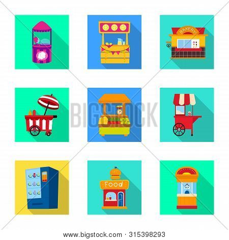 Vector Design Of Amusement And Store Logo. Set Of Amusement And Urban Vector Icon For Stock.