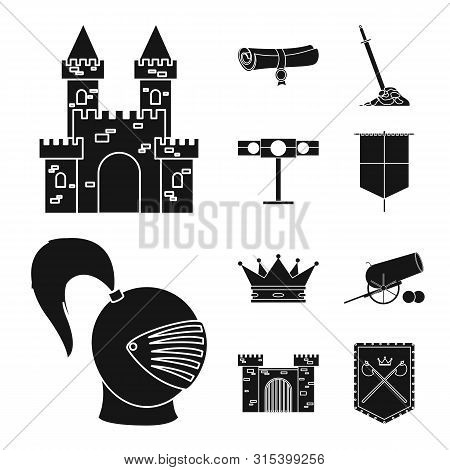 Vector Illustration Of Traditional And Renaissance Sign. Set Of Traditional And History Stock Symbol