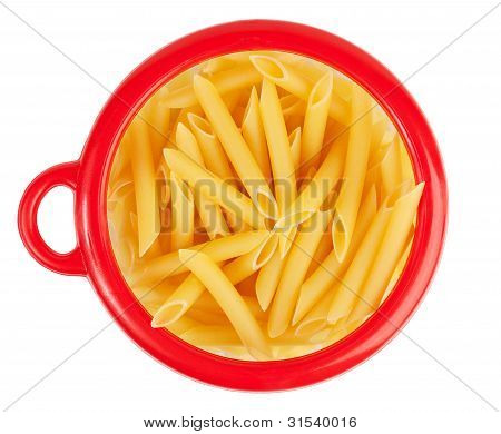 Pasta In A Circular Bank Of Red O