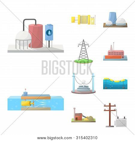 Vector Illustration Of Energy And Alternative Symbol. Set Of Energy And Development Stock Vector Ill
