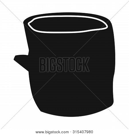 Vector Design Of Stump And Wood Icon. Set Of Stump And Firewood Vector Icon For Stock.