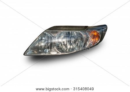 Car Headlight, Techno Led Technology, Isolated From White Background, Cliping Part 1