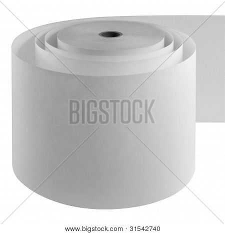 Loose white paper Roll