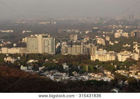 View Of Pune City From Arai Centre At Pune In Maharashtra, India