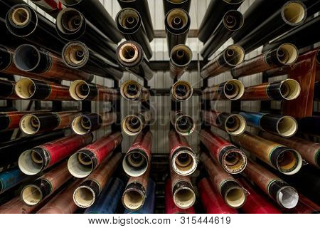 Equipment for newly made polyetylene film to roll on hanging on bars