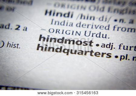 Word Or Phrase Hindmost In A Dictionary