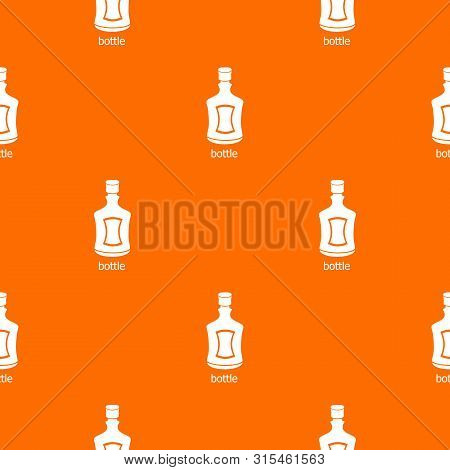 Alcohol Bottle Pattern Vector Orange For Any Web Design Best
