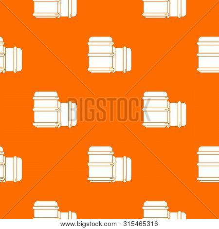 Paintball Barell Equipment Pattern Vector Orange For Any Web Design Best