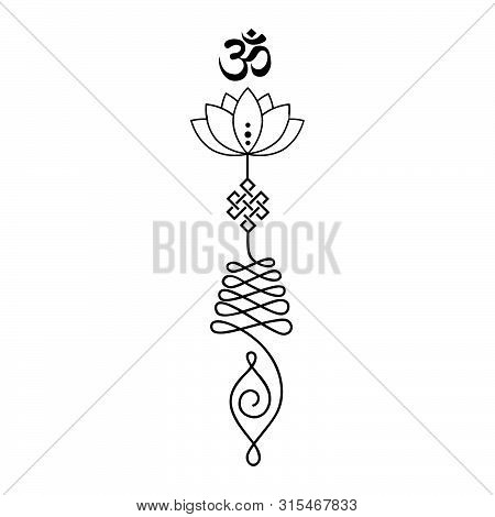 Unalome, Buddhist Symbol For Life Path , Vector