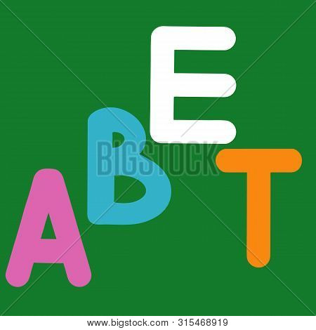 English Alphabet For Children Education, Letters Abet Uppercase Half Word Alphabet. Cute Kids Colorf