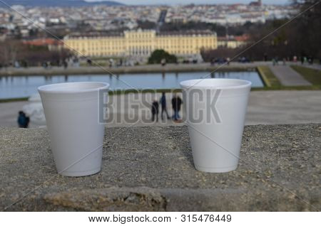 Two Glasses In Front Of The Palace In Wienna