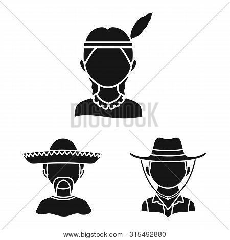 Vector Illustration Of Person And Culture Icon. Collection Of Person And Race Vector Icon For Stock.