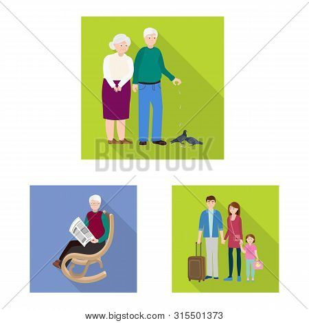 Isolated Object Of Generation And Happy Symbol. Set Of Generation And Avatar Stock Symbol For Web.