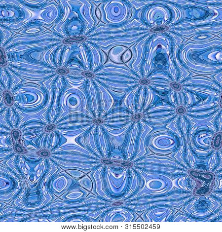 Unique Blue Abstract Design Or Web Wallpaper. Transluscent And Elegant.  Sky Blue.