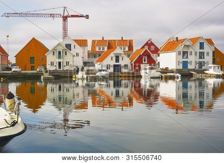 Skudeneshavn, Norway 07/19/2019  : Marina In The Norwegian Town Skudeneshavn. Old Skudeneshavn Is On