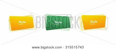Colorful Geometric Forms With Text Sample. Dynamical Colored Forms. Gradient Banners With Flowing Ge