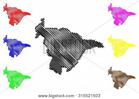 Mashonaland Central Province (republic Of Zimbabwe, Provinces Of Zimbabwe) Map Vector Illustration, 