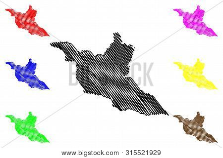 Matabeleland South Province (republic Of Zimbabwe, Provinces Of Zimbabwe) Map Vector Illustration, S