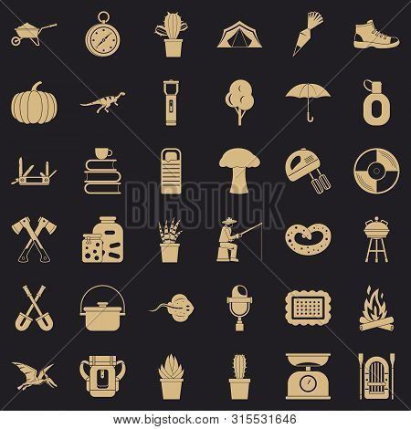 Penknife Icons Set. Simple Style Of 36 Penknife Icons For Web For Any Design