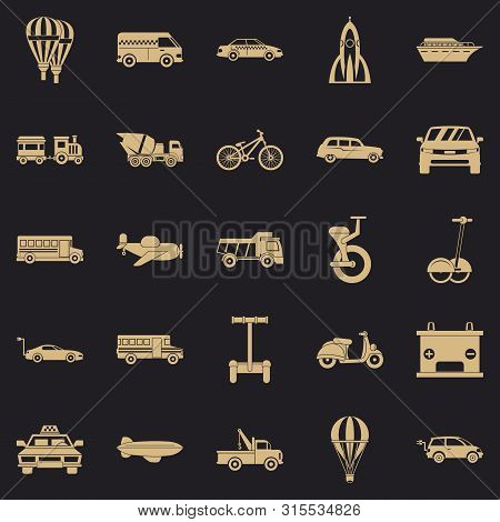 Two Wheeler Icons Set. Simple Set Of 25 Two Wheeler Icons For Web For Any Design
