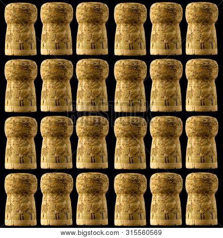 Close Up Wine Cork . Close Up Wine Cork . Isolated Tube Of Wood