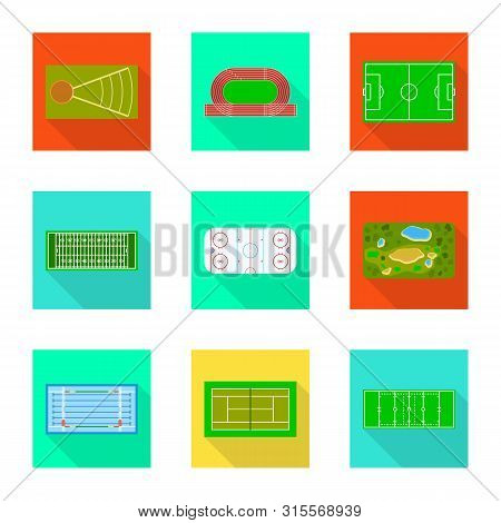 Vector Design Of Scheme And Construction Sign. Collection Of Scheme And Bullring Vector Icon For Sto