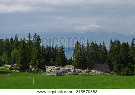 Klastorisko. Monastery Of Carthusian Order Ruins In Slovak Paradise National Park In Slovakia