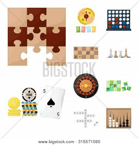 Vector Design Of Gambling And Concept Logo. Collection Of Gambling And Jackpot Stock Vector Illustra