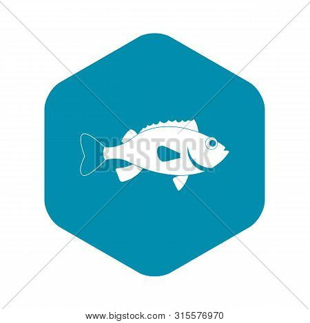 Sea Bass Fish Icon. Simple Illustration Of Sea Bass Fish Icon For Web