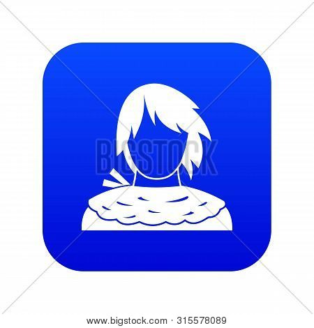 Male Shorn Icon Digital Blue For Any Design Isolated On White Illustration