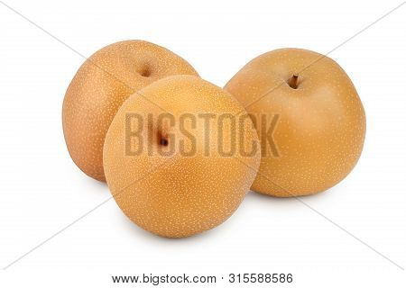 Fresh Asian Pear Isolated On White Background