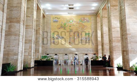 Sao Paulo, Brazil - May 15, 2019: Inside Of City Hall Of The Municipality Of Sao Paulo (prefeitura D
