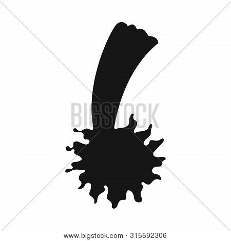 Isolated Object Of Milk And Splash Icon. Collection Of Milk And Drink Stock Symbol For Web.