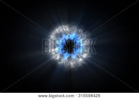 Colorful Shock Wave Consisting Particles. Vfx Elements, Graphic Elements. Light Beam, Shine Through 
